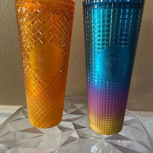 Starbucks Singleton Pride Rainbow Tumbler Mango Tumbler 24 Ounces - Picture 2 of 11